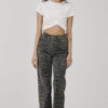 leopard denim
