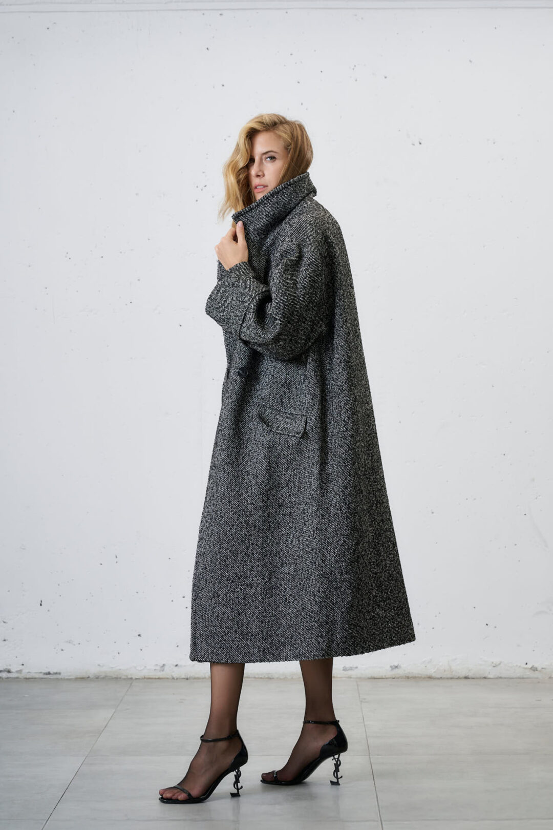 coat herringbone