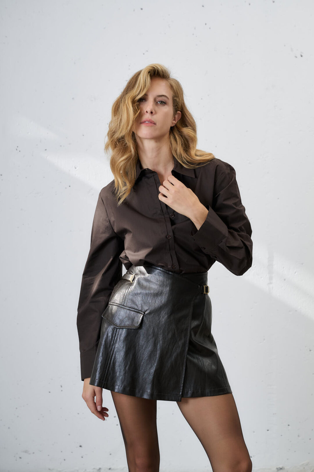 mini leather skirt